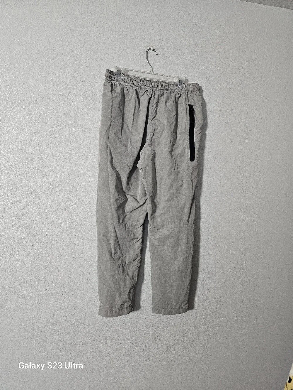 Nike Light Gray Track Pants with Black Logo Sz XL
